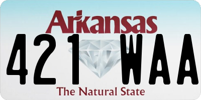 AR license plate 421WAA