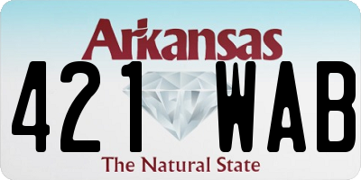 AR license plate 421WAB
