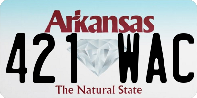 AR license plate 421WAC