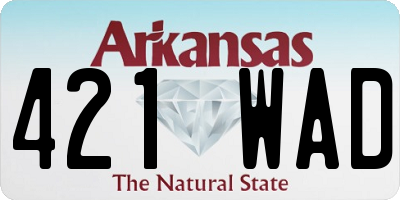 AR license plate 421WAD