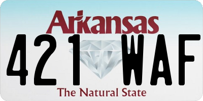 AR license plate 421WAF