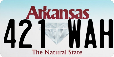 AR license plate 421WAH