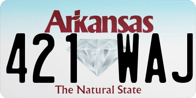AR license plate 421WAJ