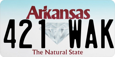 AR license plate 421WAK