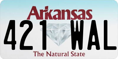 AR license plate 421WAL