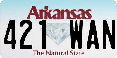 AR license plate 421WAN