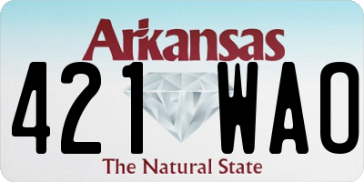 AR license plate 421WAO