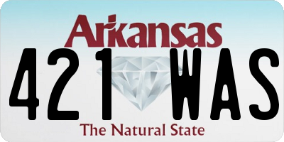 AR license plate 421WAS