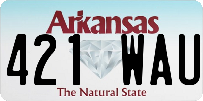 AR license plate 421WAU