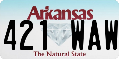 AR license plate 421WAW