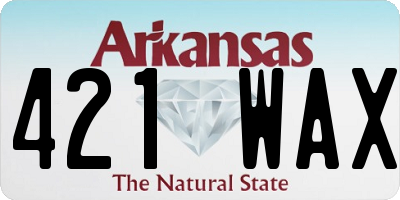 AR license plate 421WAX