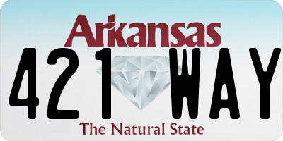 AR license plate 421WAY