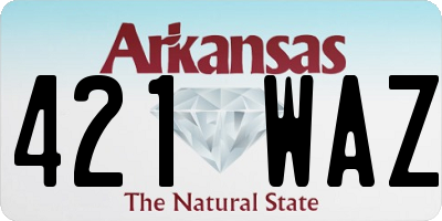 AR license plate 421WAZ
