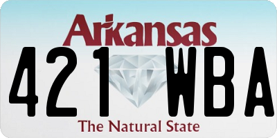 AR license plate 421WBA