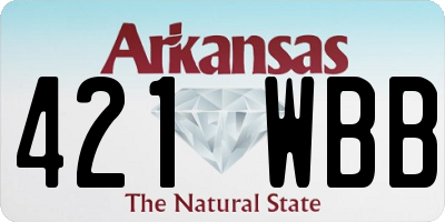 AR license plate 421WBB