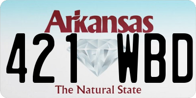 AR license plate 421WBD