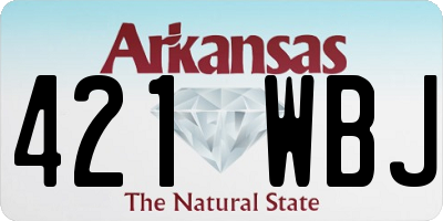 AR license plate 421WBJ