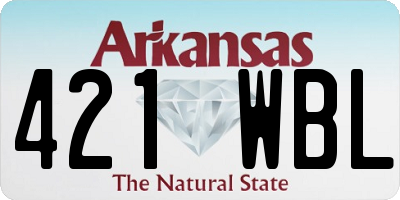 AR license plate 421WBL