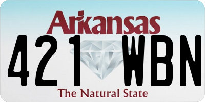AR license plate 421WBN