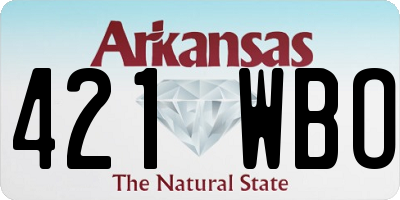 AR license plate 421WBO