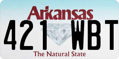 AR license plate 421WBT