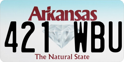 AR license plate 421WBU