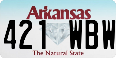 AR license plate 421WBW