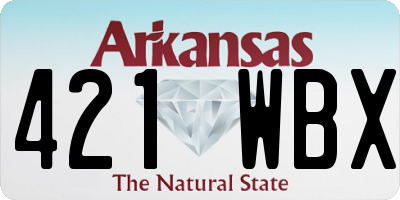 AR license plate 421WBX