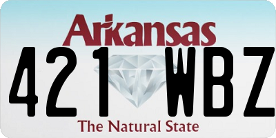 AR license plate 421WBZ