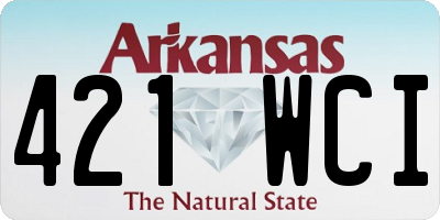 AR license plate 421WCI