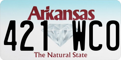 AR license plate 421WCO