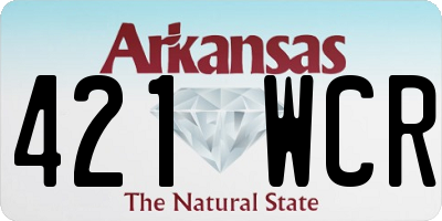 AR license plate 421WCR