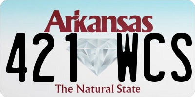 AR license plate 421WCS