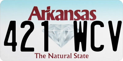 AR license plate 421WCV