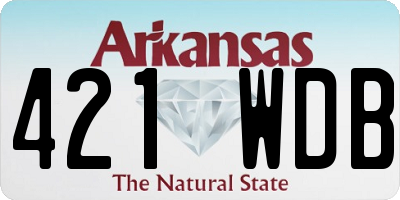 AR license plate 421WDB