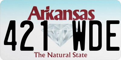 AR license plate 421WDE