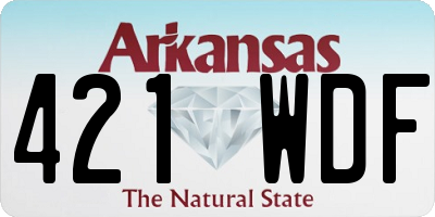 AR license plate 421WDF