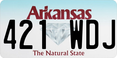 AR license plate 421WDJ
