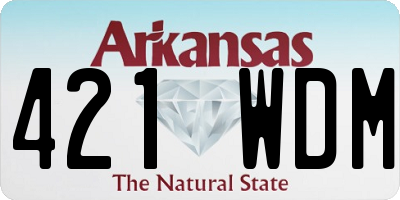 AR license plate 421WDM