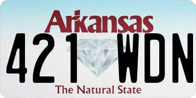 AR license plate 421WDN
