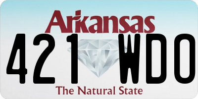 AR license plate 421WDO