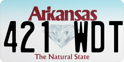 AR license plate 421WDT