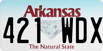 AR license plate 421WDX