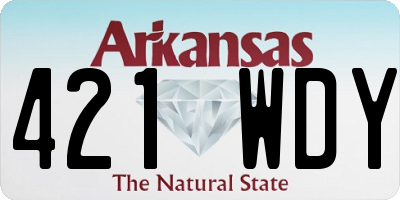 AR license plate 421WDY