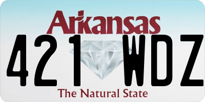 AR license plate 421WDZ