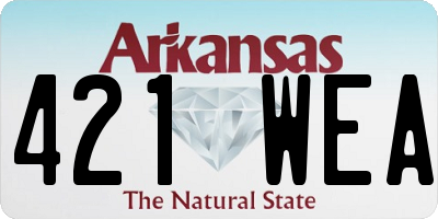 AR license plate 421WEA