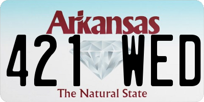 AR license plate 421WED