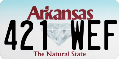 AR license plate 421WEF