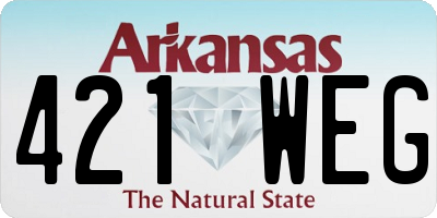 AR license plate 421WEG