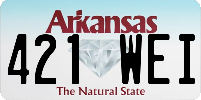 AR license plate 421WEI
